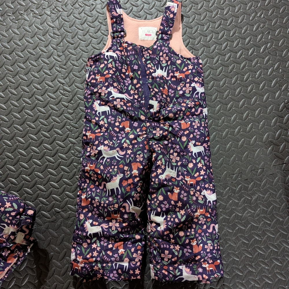 Carter's Purple and Pink Overalls And 3in1 Jacket for Winter